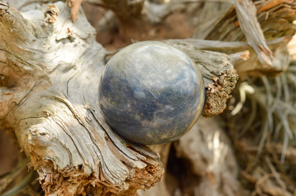 Polished Blue Lazulite Spheres  x 3 From Madagascar - TopRock