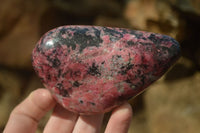 Polished Red Rhodonite Free Forms x 3 From Zimbabwe - Toprock Gemstones and Minerals 