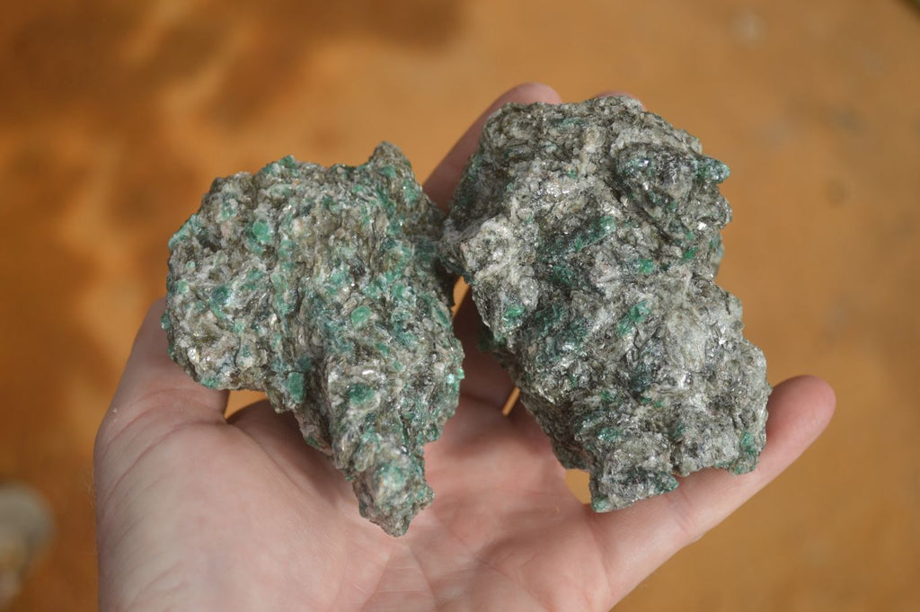 Natural Rare Emerald Mica In Matrix Cobbed Specimens x 12 From Mutoko, Zimbabwe - Toprock Gemstones and Minerals 