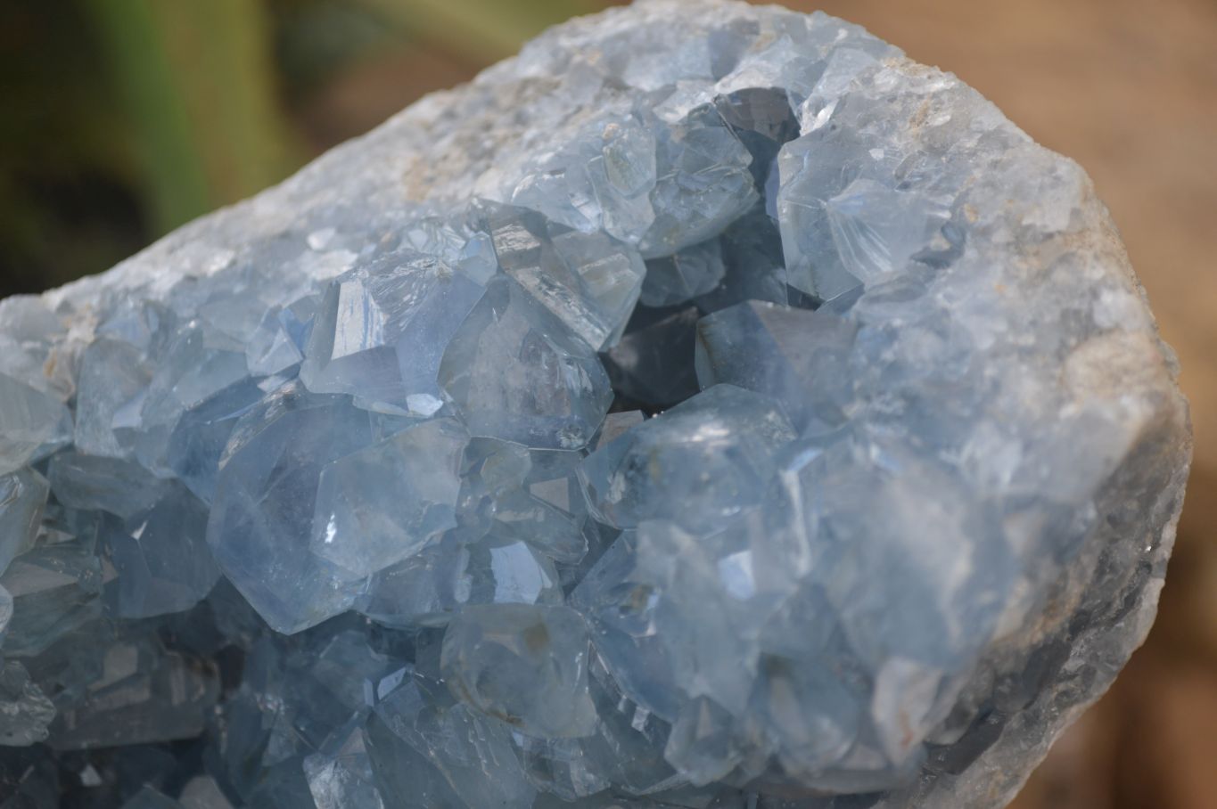 Natural Blue Celestite Geode Specimen  x 1 From Sakoany, Madagascar - Toprock Gemstones and Minerals 