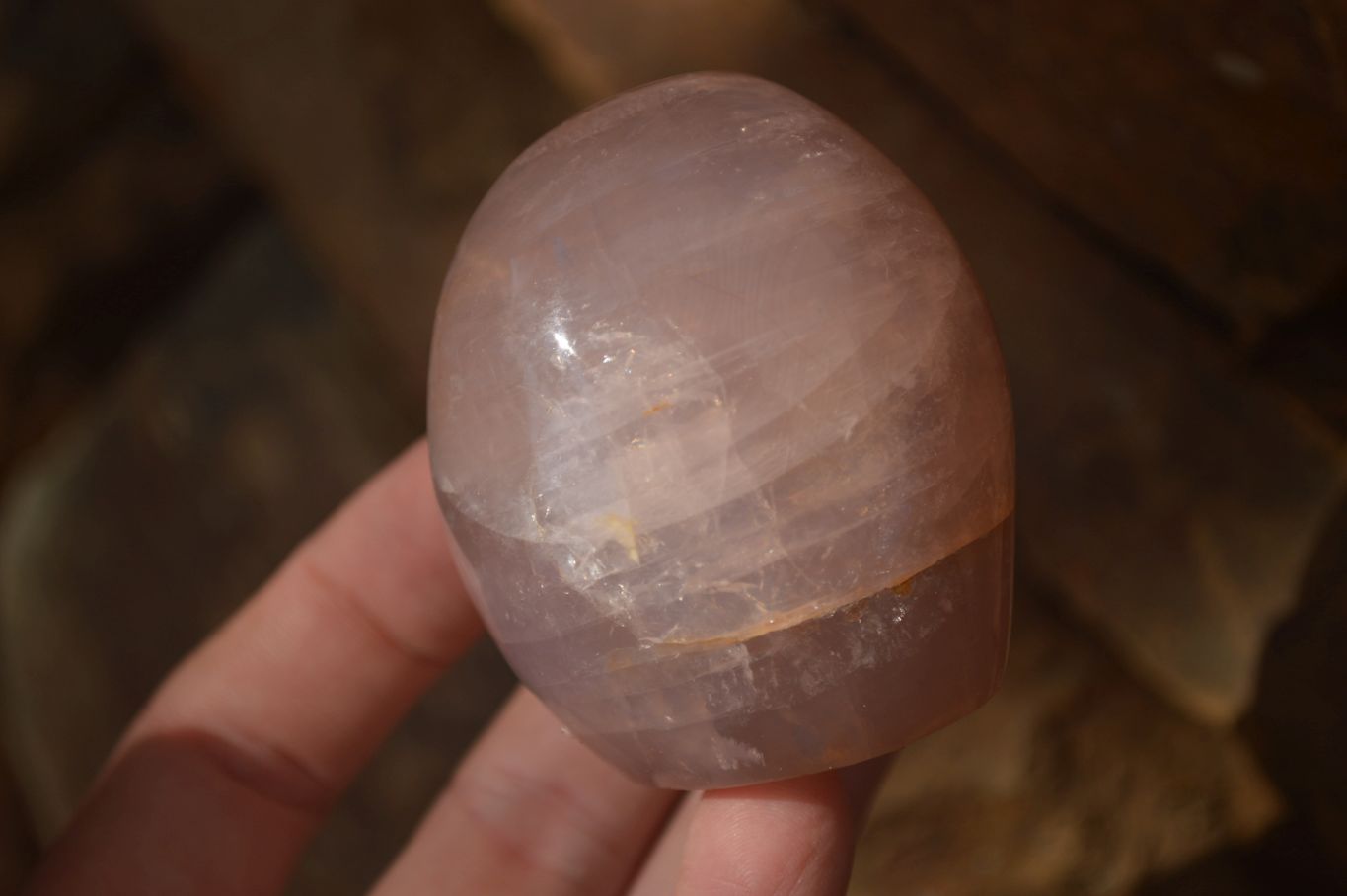 Polished Gemmy Pink Rose Quartz Standing Free Forms x 12 From Madagascar - Toprock Gemstones and Minerals 