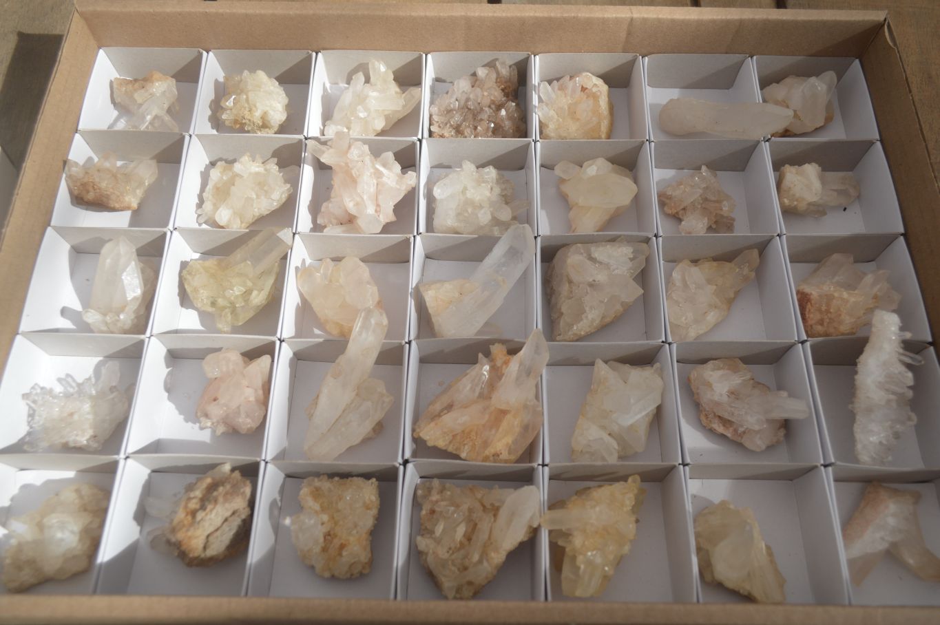 Natural Small Mixed Quartz Clusters  x 35 From Madagascar - Toprock Gemstones and Minerals 
