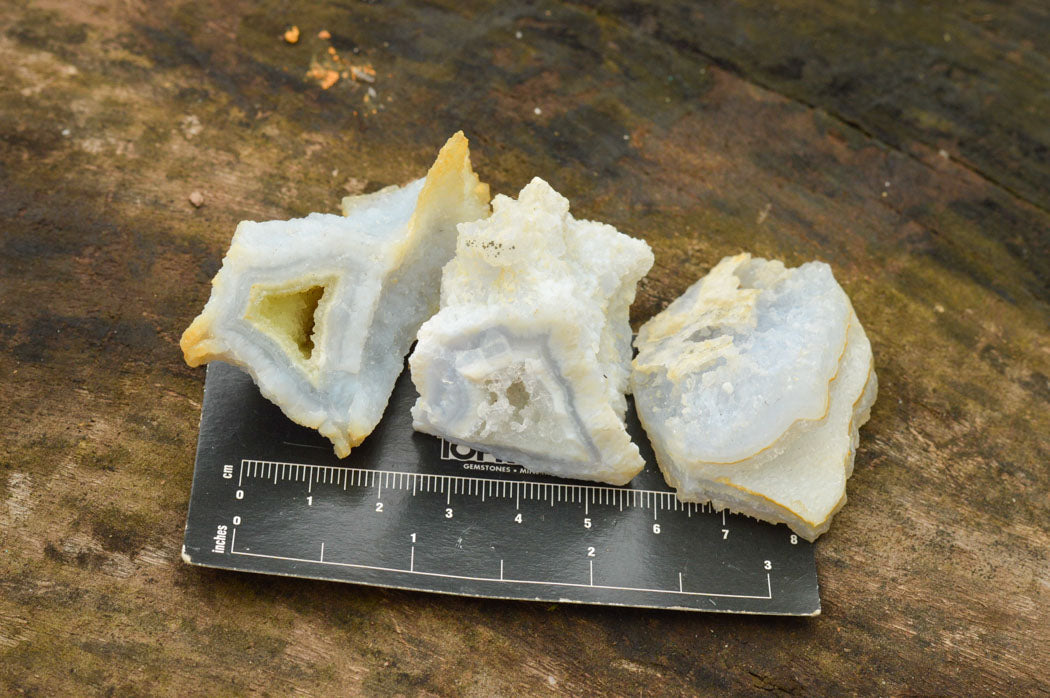 Natural Mini Etched Blue Chalcedony Specimens  x 35 From Malawi - TopRock