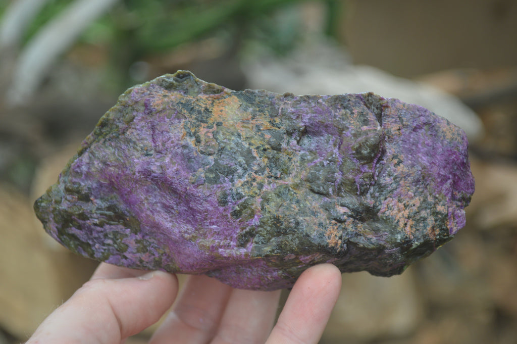 Natural Medium Purple Stichtite & Green Serpentine Cobbed Pieces  - Sold per 2 kg (10-14 pieces) - From Barberton, South Africa - TopRock