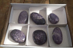Polished Purple Lepidolite Free Forms  x 6 From Zimbabwe - Toprock Gemstones and Minerals 
