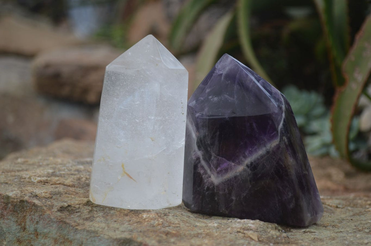 Polished Lovely Mixed Trio Of Points  x 3 From Madagascar - Toprock Gemstones and Minerals 