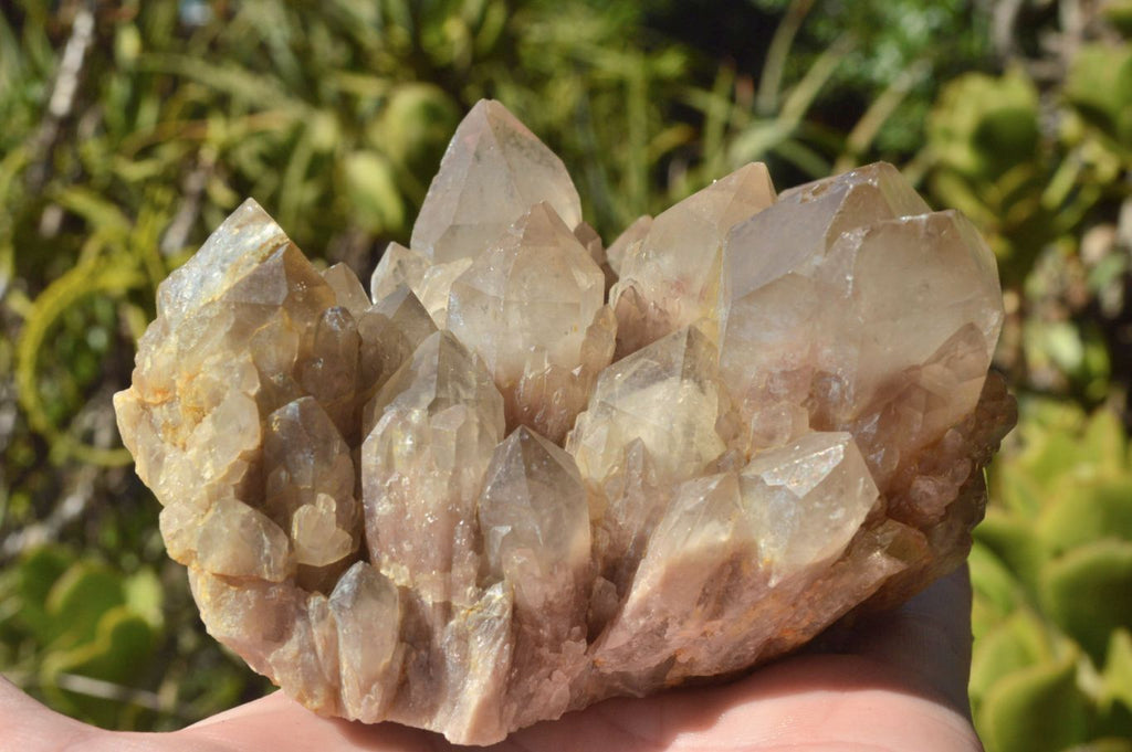 Natural Smokey Cascading Phantom Quartz Clusters x 2 From Luena, Congo - TopRock