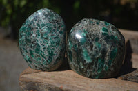 Polished Rare Emerald In Matrix Standing Free Forms  x 3 From Sandawana, Zimbabwe - Toprock Gemstones and Minerals 