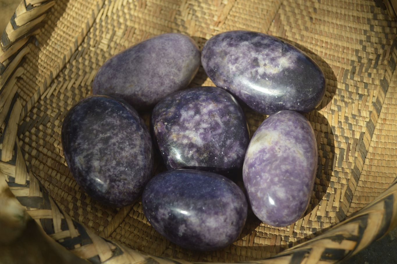 Polished Purple Lepidolite Free Forms  x 6 From Zimbabwe - Toprock Gemstones and Minerals 