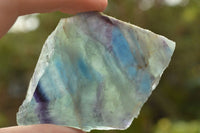 Polished Semi Translucent Watermelon Fluorite Slices x 12 From Uis, Namibia - TopRock
