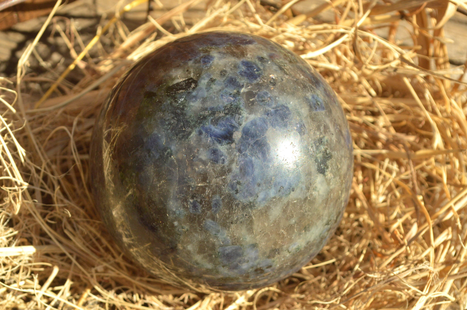 Polished Iolite Water Sapphire Spheres x 2 From Madagascar - TopRock