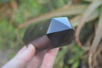 Polished Black Basalt Points  x 6 From Madagascar