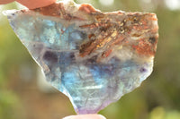 Polished Semi Translucent Watermelon Fluorite Slices x 12 From Uis, Namibia - TopRock