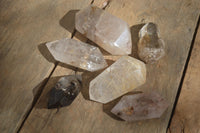 Polished Rare Inclusion Quartz Points x 6 From Madagascar - Toprock Gemstones and Minerals 
