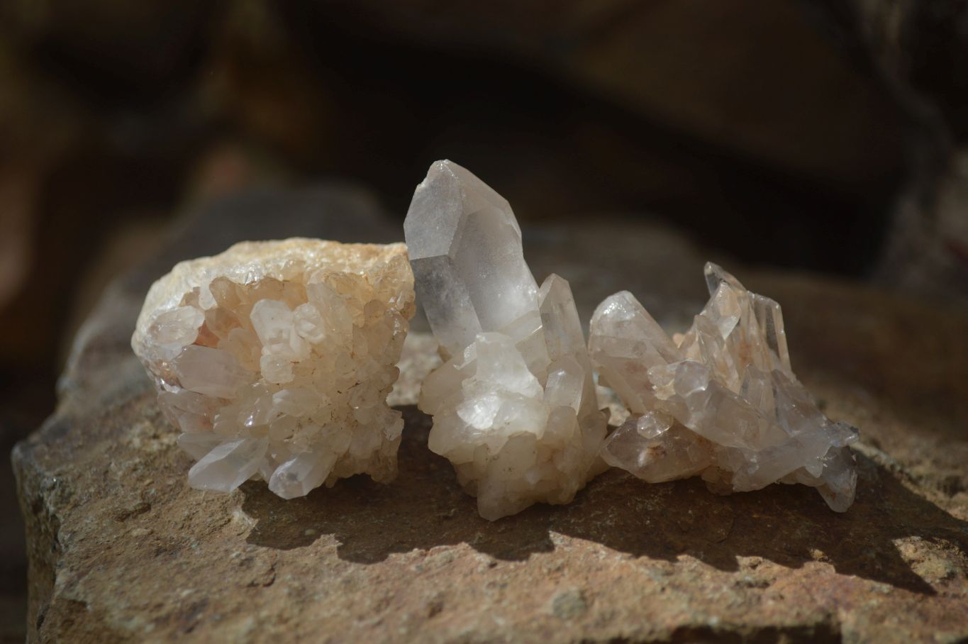 Natural Small Mixed Quartz Clusters  x 35 From Madagascar - Toprock Gemstones and Minerals 