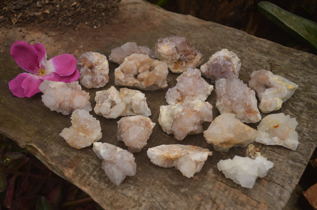 Natural Spirit Quartz Clusters  x 18 From Boekenhouthoek, South Africa - TopRock