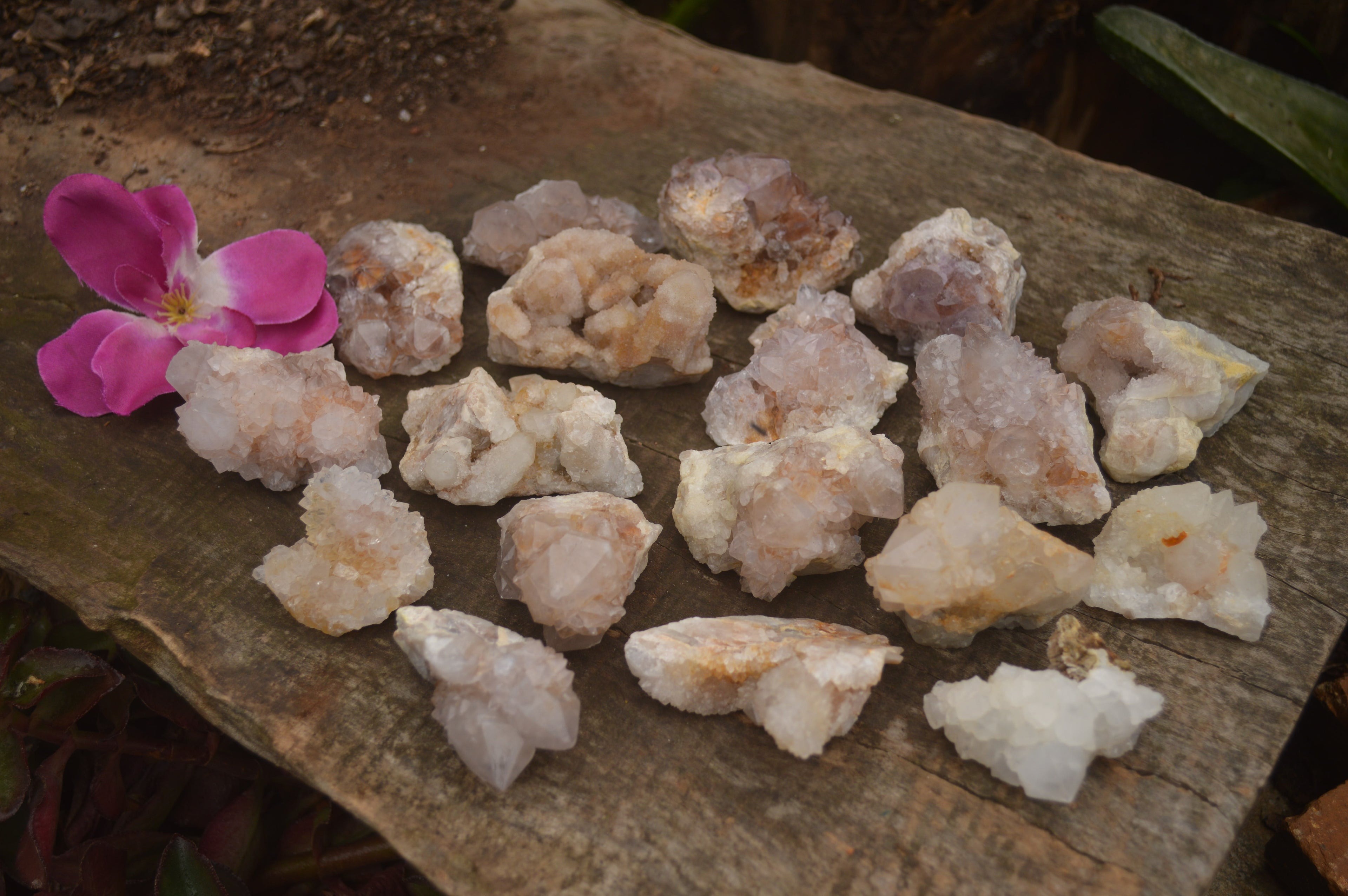 Natural Spirit Quartz Clusters  x 18 From Boekenhouthoek, South Africa - TopRock