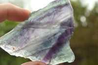 Polished Semi Translucent Watermelon Fluorite Slices x 12 From Uis, Namibia - TopRock