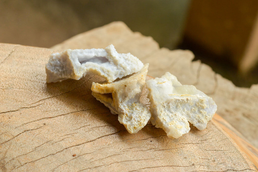 Natural Mini Etched Blue Chalcedony Specimens  x 35 From Malawi - TopRock