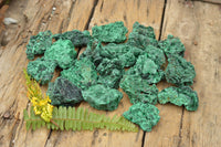 Natural Small Chatoyant Silky Malachite Specimens x 24 From Kasompe, Congo - TopRock