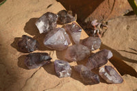 Natural Smokey Amethyst Crystals  x 12 From Chiredzi, Zimbabwe - Toprock Gemstones and Minerals 