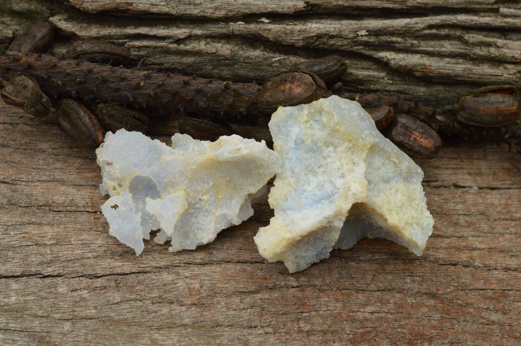 Natural Mini Etched Blue Chalcedony Specimens  x 35 From Malawi - TopRock