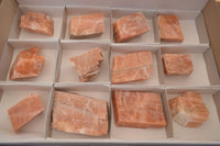 Natural New Sunset Orange Calcite Specimens  x 12 From Spitzkop, Namibia - Toprock Gemstones and Minerals 