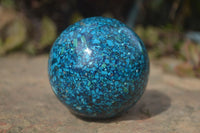 Polished Conglomerate Chrysocolla Spheres  x 2 From Congo - Toprock Gemstones and Minerals 