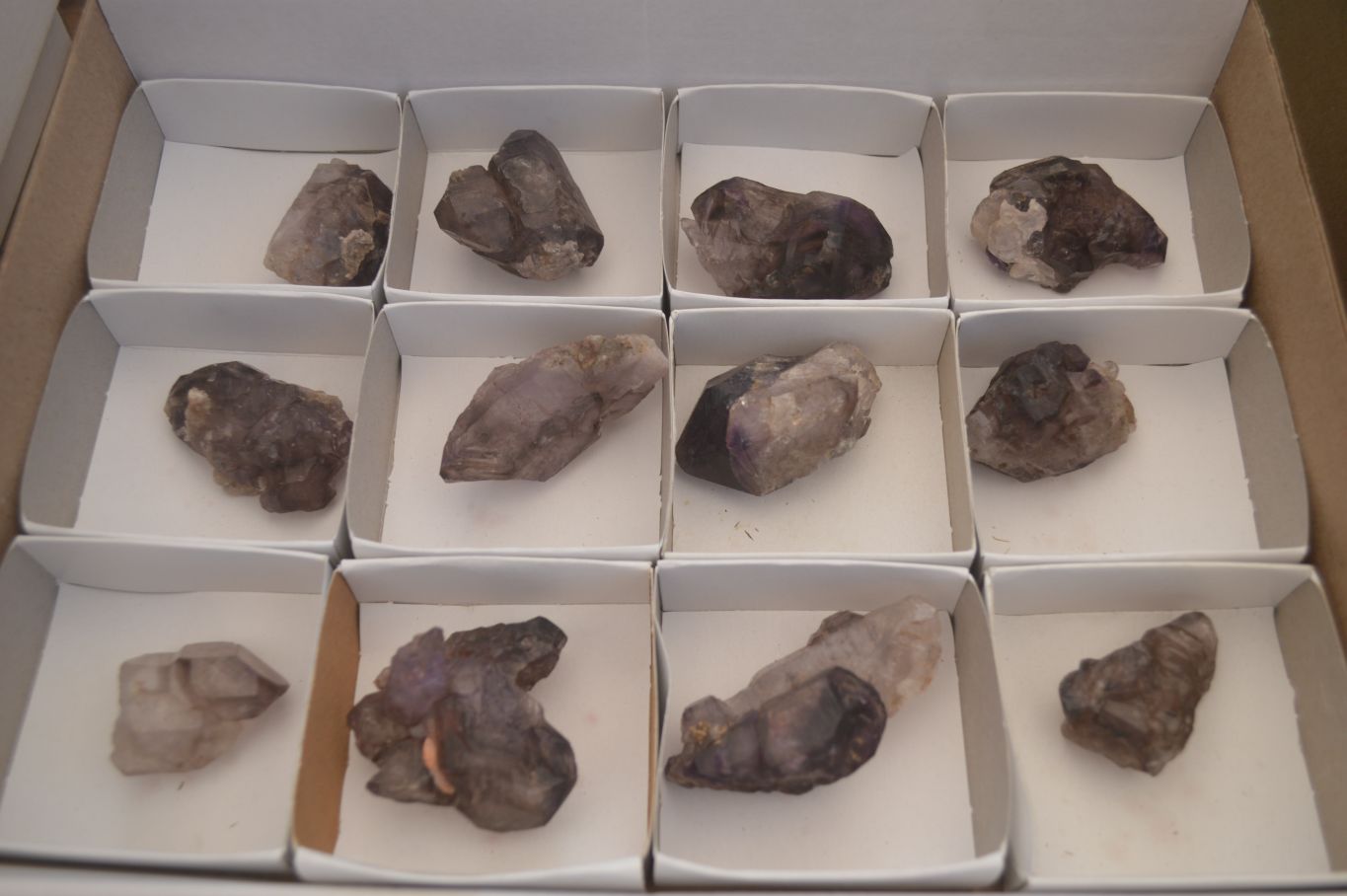 Natural Window Amethyst Crystal Specimens  x 12 From Chiredzi, Zimbabwe - Toprock Gemstones and Minerals 