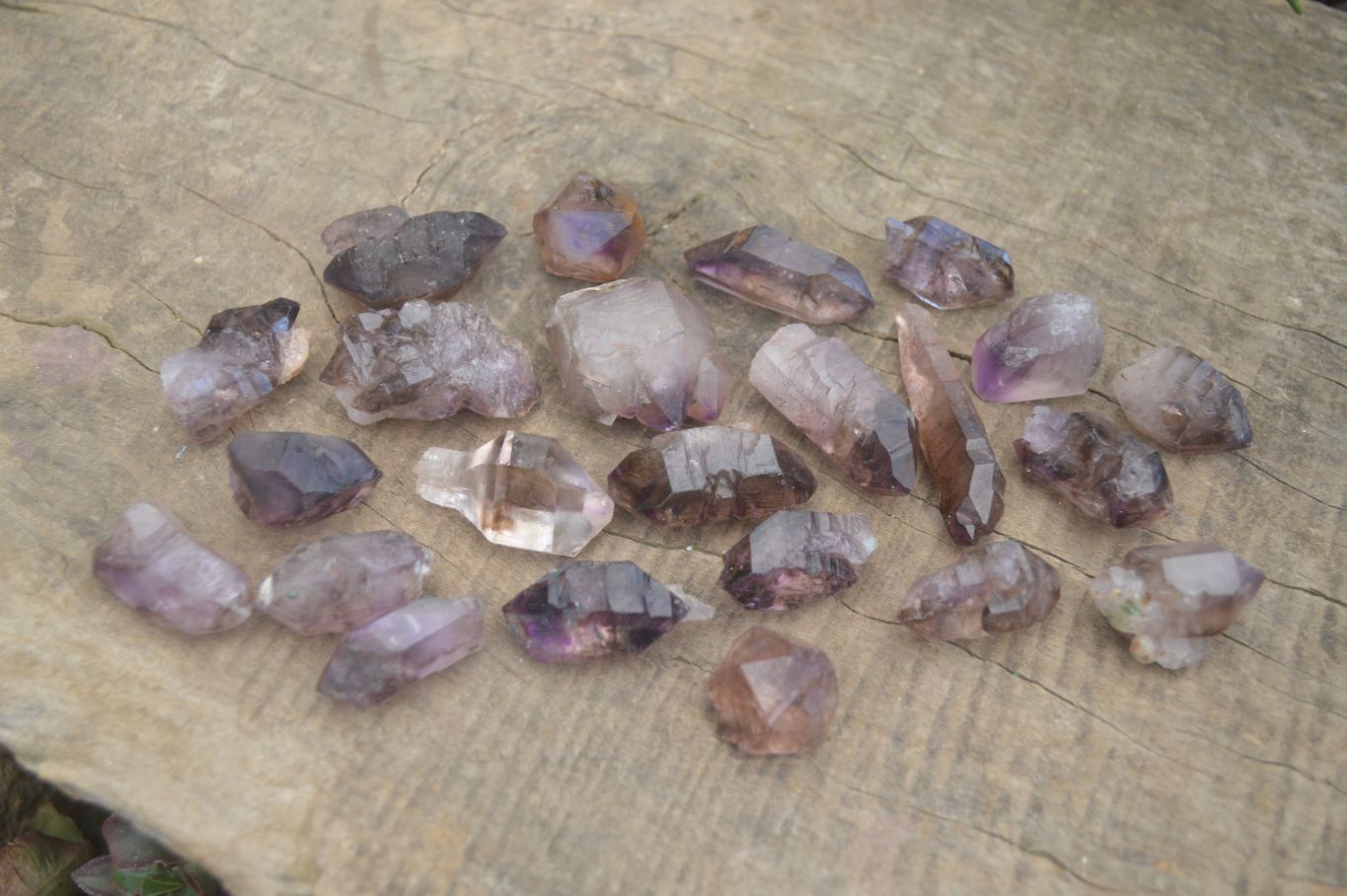 Natural Small Smokey Amethyst Crystals  x 24 From Chiredzi, Zimbabwe - Toprock Gemstones and Minerals 