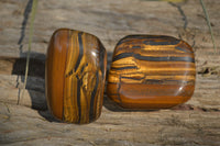 Polished Golden Tigers Eye Free Forms x 6 From Prieska, South Africa