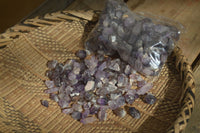 Natural Mini Smokey Window Amethyst Crystals  x 1 Kg Lot From Chiredzi, Zimbabwe