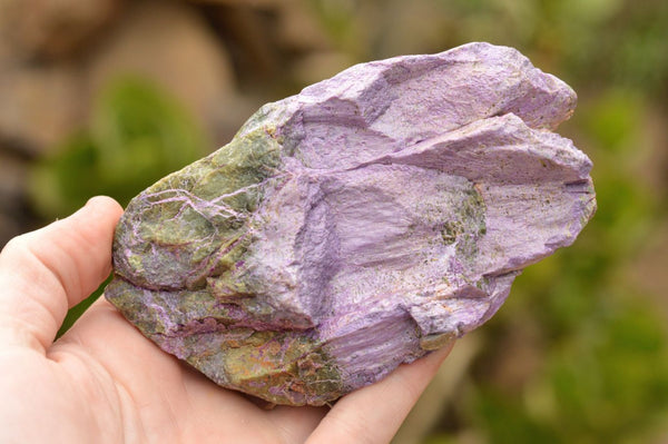 Natural Selected Purple Stichtite With Green Serpentine (Atlantisite) Cobbed Pieces  x 6 From Southern Africa - TopRock