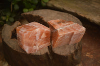 Natural New Sunset Orange Calcite Specimens  x 12 From Spitzkop, Namibia - Toprock Gemstones and Minerals 