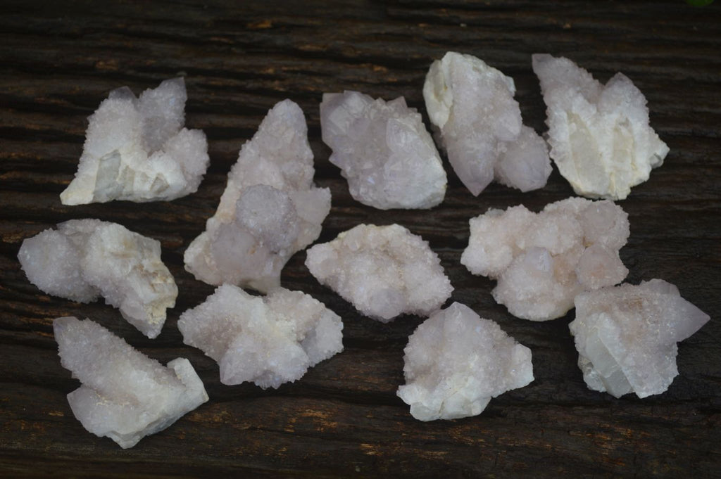 Natural Pale Lilac Spirit Quartz Clusters x 12 From Boekenhouthoek, South Africa - Toprock Gemstones and Minerals 