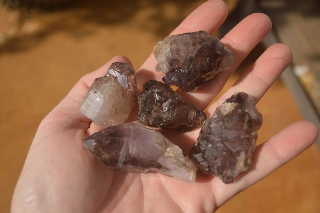 Natural Window Amethyst Crystal Specimens  x 12 From Chiredzi, Zimbabwe - Toprock Gemstones and Minerals 