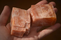 Natural New Sunset Orange Calcite Specimens  x 12 From Spitzkop, Namibia - Toprock Gemstones and Minerals 