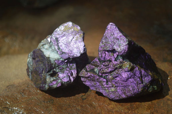 Natural Rough Purpurite Cobbed Specimens  x 28 From Erongo, Namibia - Toprock Gemstones and Minerals 