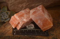 Natural New Sunset Orange Calcite Specimens  x 12 From Spitzkop, Namibia - Toprock Gemstones and Minerals 