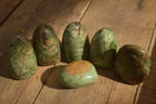 Polished  Green Chrysoprase Standing Free Forms  x 6 From Ambatondrazaka, Madagascar - Toprock Gemstones and Minerals 