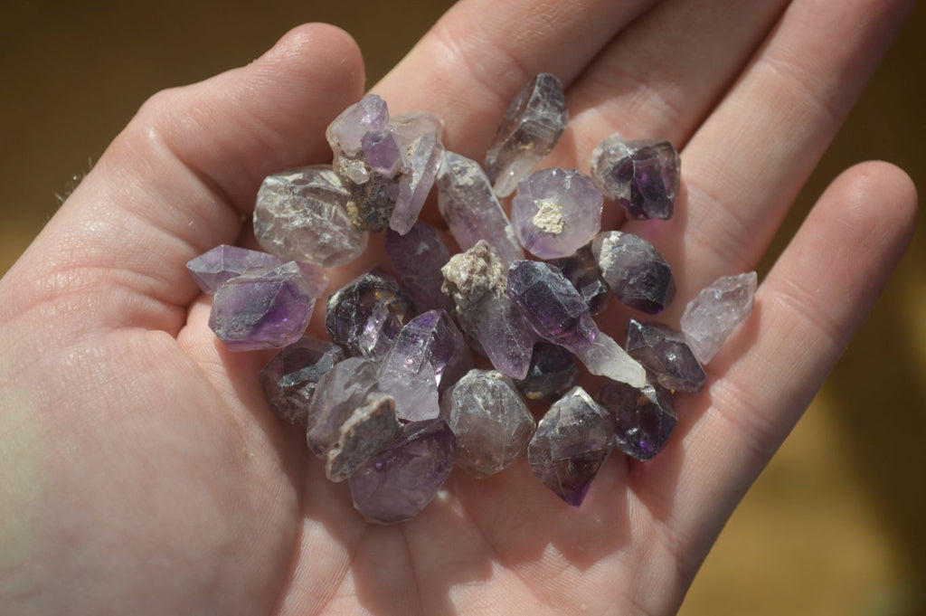 Natural Mini Smokey Window Amethyst Crystals  x 1 Kg Lot From Chiredzi, Zimbabwe - Toprock Gemstones and Minerals 
