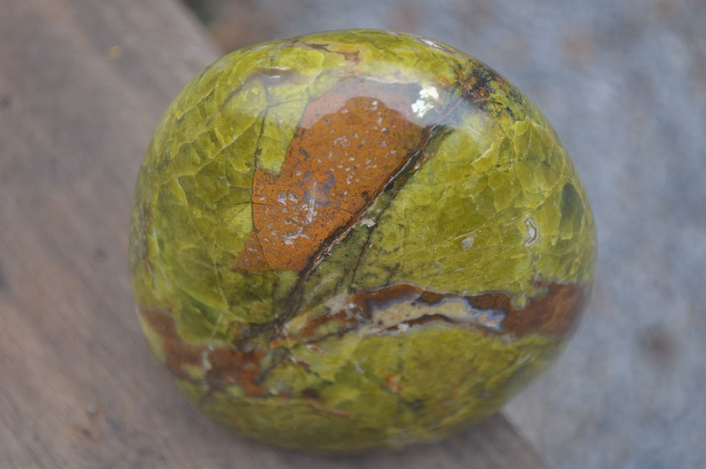 Polished Green Opal Standing Free Forms  x 2 From Madagascar - Toprock Gemstones and Minerals 