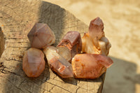 Natural Single Red Hematoid Phantom Quartz Crystals  x 24 From Karoi, Zimbabwe - TopRock