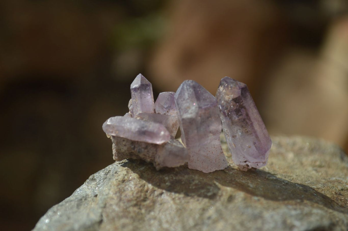 Natural Mini Smokey Window Amethyst Crystals  x 1 Kg Lot From Chiredzi, Zimbabwe - Toprock Gemstones and Minerals 