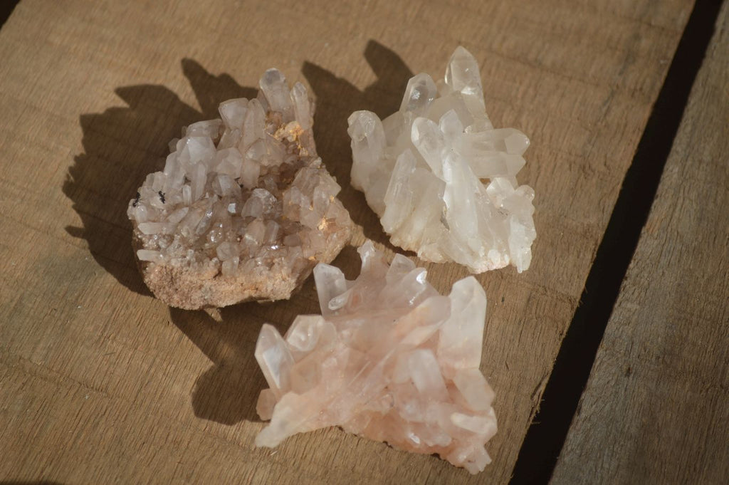 Natural Small Mixed Quartz Clusters  x 35 From Madagascar - Toprock Gemstones and Minerals 