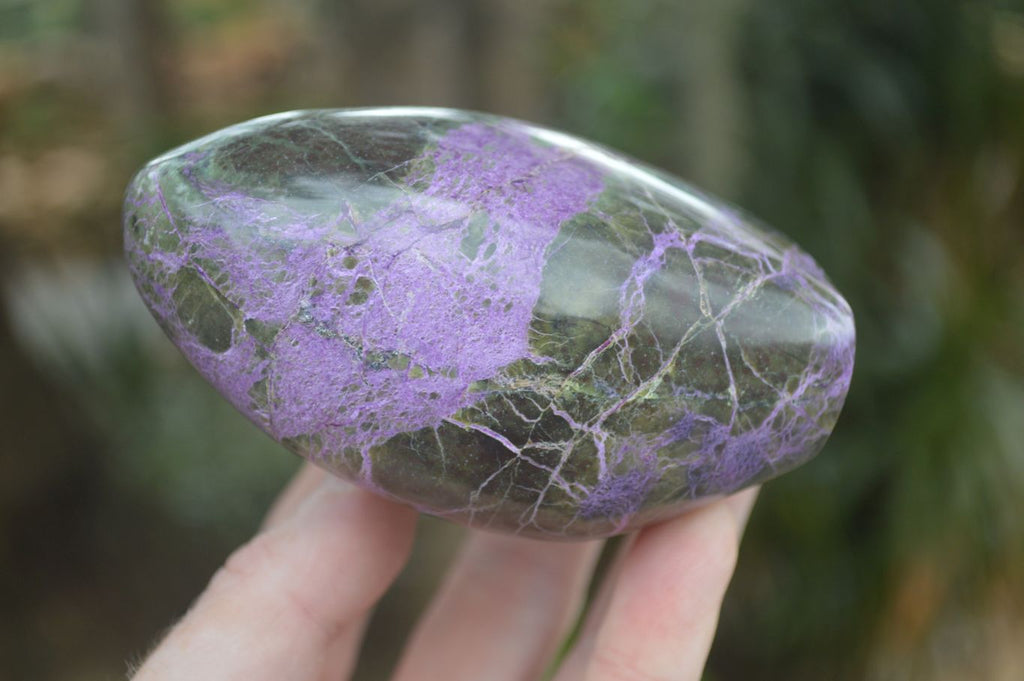 Polished Stichtite & Serpentine Standing Free Forms x 2 From Barberton, South Africa - Toprock Gemstones and Minerals 