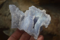 Natural Etched Blue Chalcedony Specimens  x 6 From Nsanje, Malawi - Toprock Gemstones and Minerals 