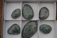 Polished Emerald In Matrix Standing Free Forms x 6 From Sandawana, Zimbabwe - TopRock