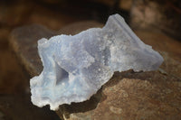 Natural Etched Blue Chalcedony Specimens  x 6 From Nsanje, Malawi - Toprock Gemstones and Minerals 