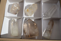 Polished Mixed Selection Of Quartz Crystals x 6 From Madagascar - Toprock Gemstones and Minerals 